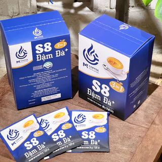 [Gói lẻ] Cà phê sữa hoà tan 3in1 S8 Đậm Đà 24g, cà phê sữa tiện lợi, thơm ngon - MK Coffee