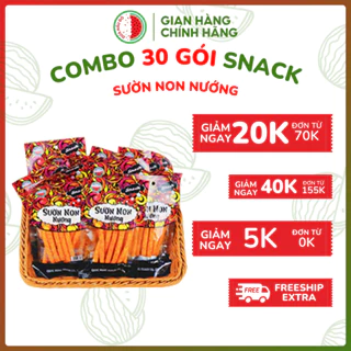 Combo 30 Gói Snack Sườn Non Nướng Sốt Cay Ngọt Thơm Ngon Hấp Dẫn