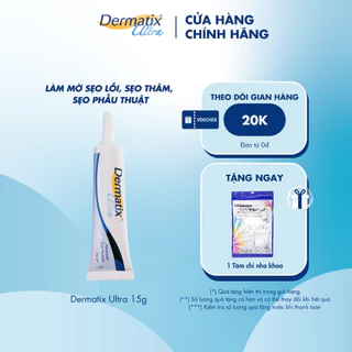 Gel làm mờ sẹo và làm phẳng sẹo lồi, sẹo thâm Dermatix Ultra 15g