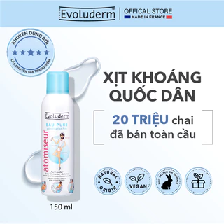 Xịt khoáng dưỡng ẩm, làm dịu và bảo vệ da Evoluderm Atomiseur Eau Pure 150ml