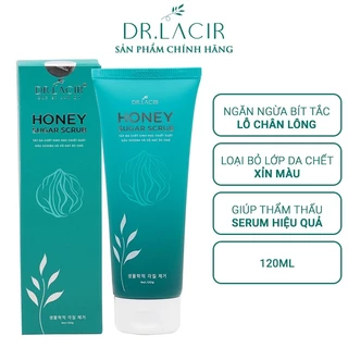 Tẩy Da Chết Sinh Học Drlacir– Honey Sugar Scrub,Dr lacir chai 120 gram,Giúp loại bỏ các tế bào già cỗi,ngừa bít tắc