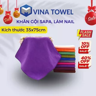 Khăn đa năng, khăn gội Spa kích thước (35x75cm) Vina Towel 100% microfiber mềm mịn siêu thấm hút dùng trong spa