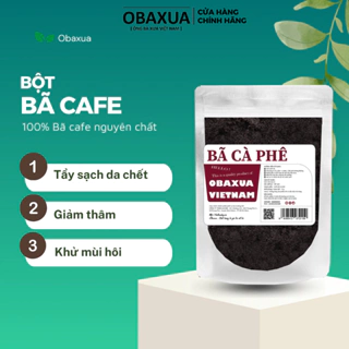 Bột bã cà phê mộc nguyên chất Obaxua OG065 75gr đắp mặt và toàn thân tẩy da chết dưỡng trắng