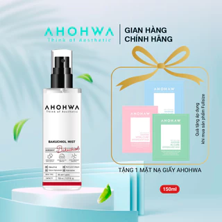 Xịt Khoáng Căng Bóng Trẻ Hóa AHOHWA Bakuchiol Mist 150ml - Chống Lão Hóa, Cấp Ẩm, Làm Dịu