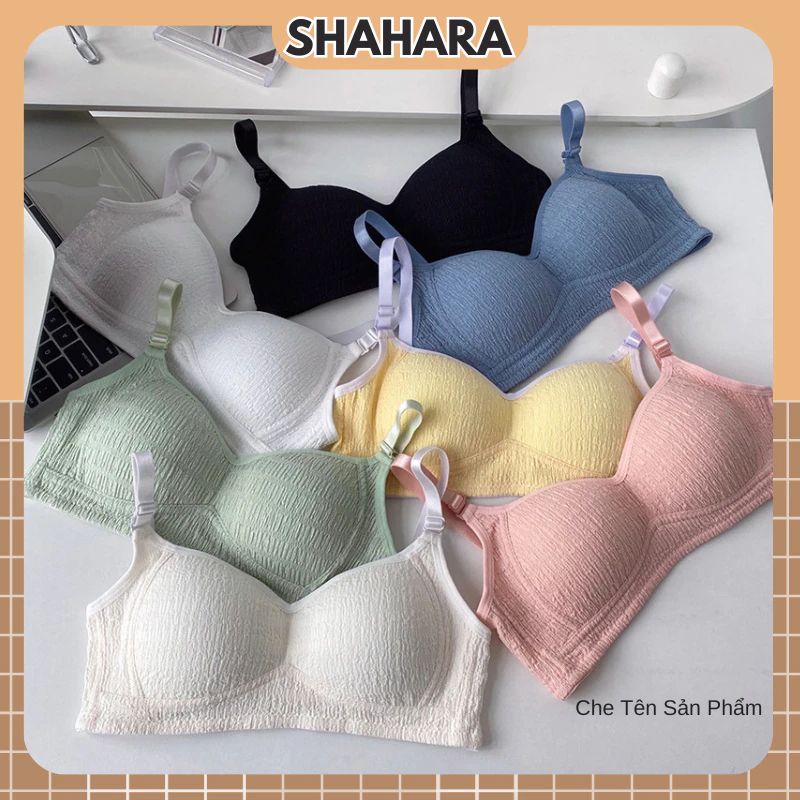 Áo Lót Nữ Không Gọng Chất Liệu Cotton Nâng Ngực Mút Mỏng Shahara, Áo Ngực Nâng NgựcThoáng Mát Tôn Vòng 1 Gợi Cảm Giá Rẻ