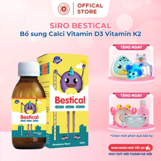 Siro Bestical bổ sung calci vitamin d3.vitamin k2 giúp bé phát triển chiều cao,xương răng chắc khỏe.suckhoechomoinha