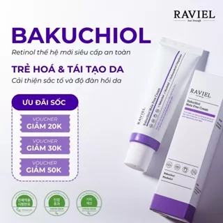 Kem Dưỡng Chống Lão Hoá Và Sáng Da RAVIEL Bakuchiol Mela Free 50ml