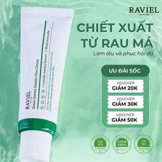 Kem Dưỡng Cấp Ẩm Làm Dịu Da RAVIEL Green Derma Double Cica 50ml