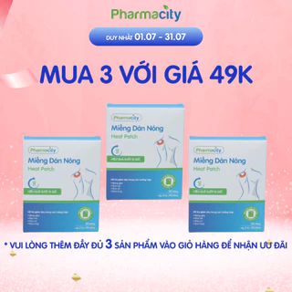 Miếng dán Pharmacity cao nóng (Hộp 20 miếng)