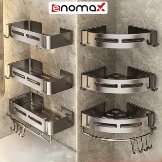 Kệ góc để đồ nhà tắm Enomax đa năng dán tường chịu lưc. Nhôm hàng không cao cấp, chống gỉ sét ( Eno 0107 )