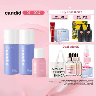 Combo 3 Sản Phẩm - Hoạt Chất Candid Retinol 1.0% 30ml - BHA 100ml & AHA&PHA 100ml