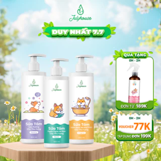 Sữa tắm cho chó mèo 150ml/500ml Julyhouse thơm mát khử mùi hôi