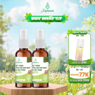 Bộ 2 bình xịt đuổi muỗi tinh dầu sả chanh 50ml/chai JULYHOUSE