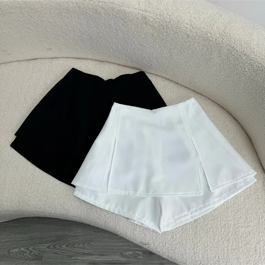Quần Giả Váy Bigsize Nữ Xẻ 2 Bên  Lưng Thun Co Giãn Ngoại Cỡ Chất Vải Tuyết Chéo Co Giãn GVC