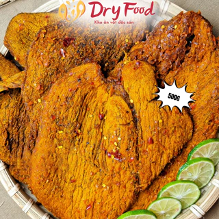 Khô Bò Miếng Củ Chi Dry Food, Thịt Bò Khô Mềm Ngọt Thơm Ngon Hũ Vuông 500g