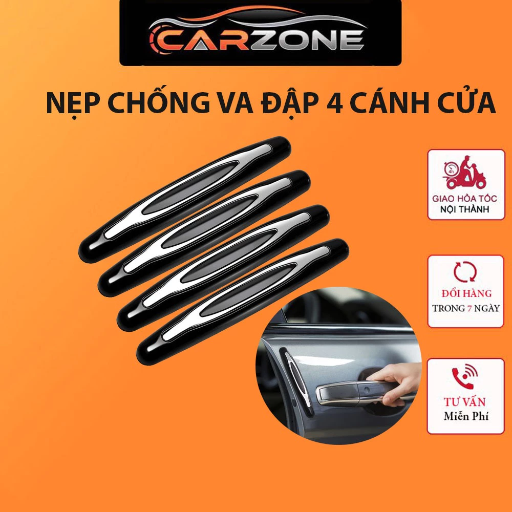 Bộ 4 Chiếc Nẹp Chống Va Đập Cánh Cửa Ô Tô VER 2