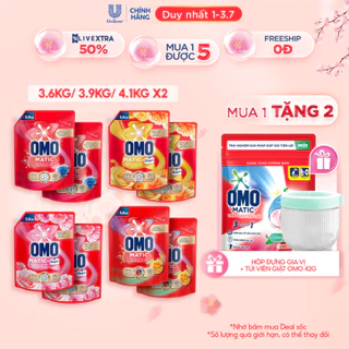 Combo 2 Túi Nước giặt OMO Matic Cửa trên 3,6kg/3,9Kg/túi