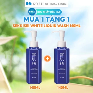 Sữa Rửa Mặt Chiết Xuất Thảo Dược Kosé SEKKISEI WHITE LIQUID WASH 140ml - Dịu Nhẹ, Lành Tính, Cấp Ẩm Làm Dịu Da