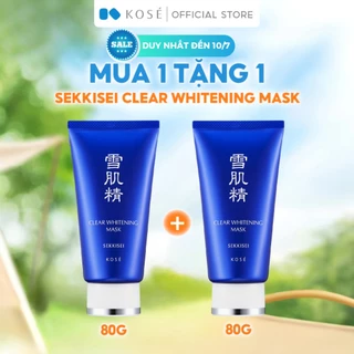 Mặt Nạ Tẩy Tế Bào Chết Kosé SEKKISEI CLEAR WHITENING MASK 76gr - Hỗ Trợ Thu Nhỏ Lỗ Chân Lông, Kiểm Soát Tiết Dầu