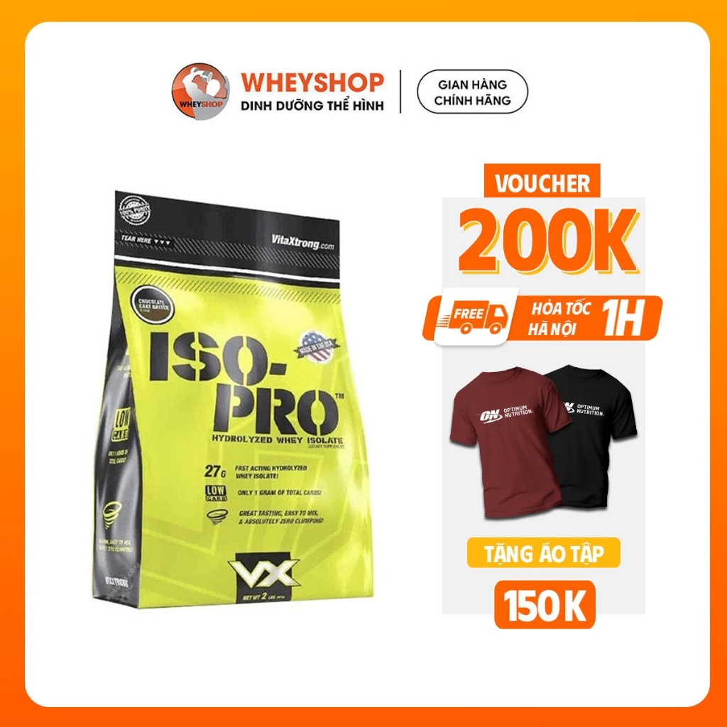 Sữa dinh dưỡng hỗ trợ tăng cơ VitaXtrong ISO PRO 2Lbs (900g) - WHEYSHOP VN