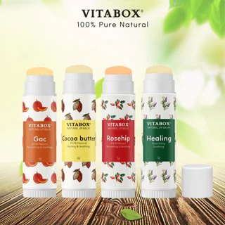 Son dưỡng không màu VITABOX Lip Balm giúp môi ẩm mềm hồng hào, dùng lâu không thâm môi, cho mẹ bầu trẻ em nam giới