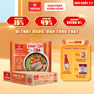 [VOUCHER đến 80K]-Thùng 30 Bánh Đa Tôm VIFON 60gr / Gói