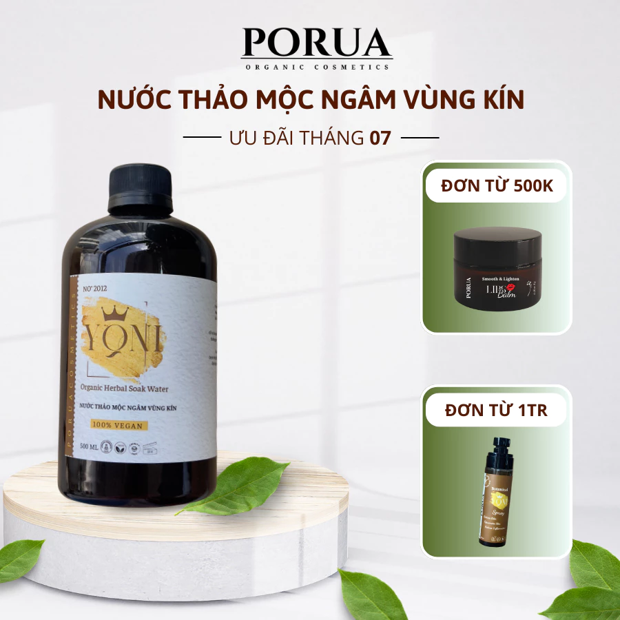 Nước Thảo Mộc Ngâm Vùng K.ín Porua: Giải Pháp Hỗ Trợ Giảm V.iêm Nhiễm P.hụ Khoa – Chai 500ml