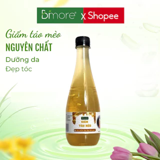 Giấm táo mèo nguyên chất Bimore giúp dưỡng da, ngừa mụn, giảm gàu, đẹp tóc, dung tích 450ml