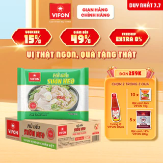 [VOUCHER đến 80K]-Thùng 30 gói Hủ Tiếu Sườn Heo VIFON 65g / Gói