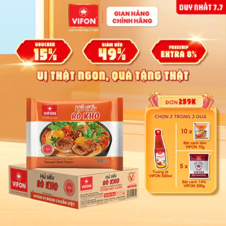 [VOUCHER đến 80K]-Thùng 30 gói Hủ Tiếu Bò Kho VIFON 65g/Gói