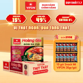 [VOUCHER đến 80K]-Thùng 18 gói Bánh Đa Cua HOÀNG GIA VIFON 120g / Gói