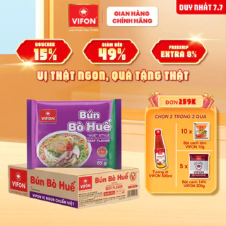 [VOUCHER đến 80K]-Thùng 30 gói Bún Bò Huế VIFON 65g / Gói