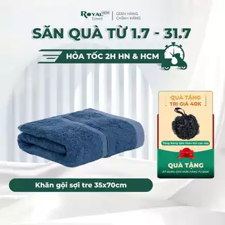 Khăn gội sợi tre 35x70cm Royal Towel mềm mại, thấm hút, không đổ lông, không phai xù, dùng cho gia đình, spa, khách sạn