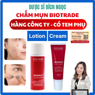 Chấm mụn Biotrade, Kem Chấm mụn BIOTRADE ACNAUT Active Cream, Biotrade Lotion, giảm nhanh các loại mụn - DS Bích Ngọc