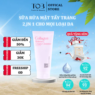 Sữa Rửa Mặt Và Tẩy Trang TOB 2in1 Chiết Xuất Hoa Dâm Bụt Kiềm Dầu Sạch Sâu Cho Da Dầu Mụn 150ml