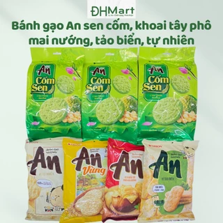 Bánh gạo các vị - bánh gạo AN sen cốm, khoai tây phô mai nướng, tảo biển, tự nhiên