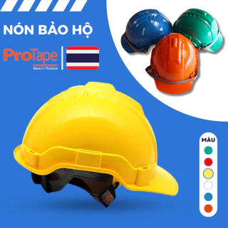 Mũ bảo hộ lao động nút vặn lót xốp nhựa ABS PROTAPE Nón bảo hộ công trình dùng trong lao động nhiều màu