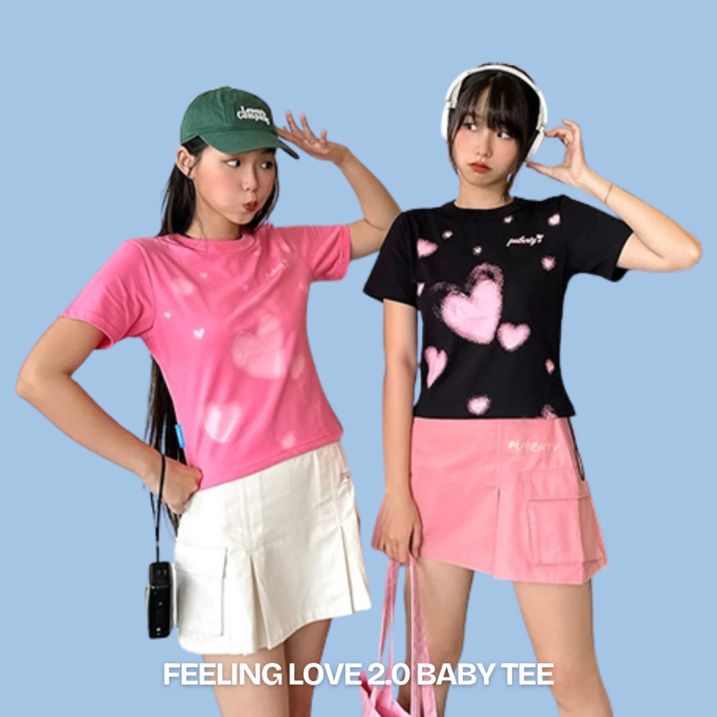 áo thun localbrand PUBERTY feeling love 2.0 BABY TEE