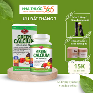 Viên Uống Olympian Labs Green Calcium Bổ Sung Canxi Hữu Cơ Cho Bà Bầu, Trẻ Em Và Người Lớn - Hộp 100 viên