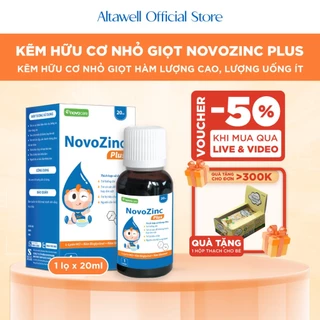 Kẽm cho bé NovoZinc Plus - Bổ Sung Kẽm và Lysin Cho Bé Ăn Ngon, Tăng Đề Kháng, Giảm Biếng Ăn