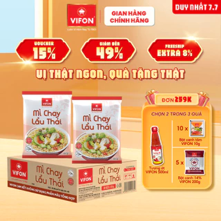 [VOUCHER đến 80K]-Thùng 30 gói Mì Chay Lẩu Thái VIFON 65g / Gói