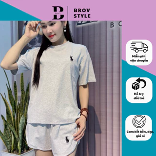 A1 Set bộ quần đùi nữ thêu hình BROVSTYLE