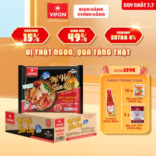 [VOUCHER đến 80K]-Thùng 24 gói Mì Hải Sản Cay VIFON 105g / Gói