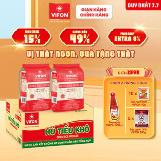 [VOUCHER đến 80K]-Thùng 12 gói Hủ tiếu khô VIFON 500gr/gói