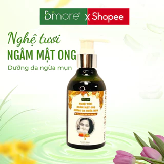 Nghệ tươi ngâm mật ong Bimore đắp mặt sáng mịn da, ngừa mụn, giảm thâm chai 85ml