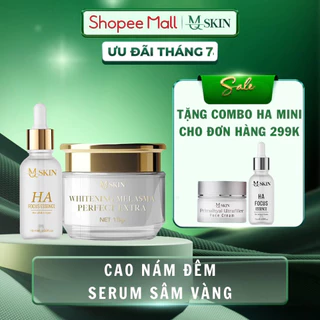 ( TẶNG COMBO HA MINI ) Combo Dưỡng Da Cao Ná.m, Serum Sâm Vàng - MQ Skin