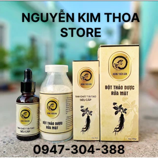 ( Tặng bột rửa mặt hoàng thiên sâm  )COMBO TÁI TẠO DA MỤN HOÀNG THIÊN SÂM chính hãng  ( tặng kèm bột rửa mặt )