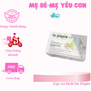 Gạc rơ lưỡi Dr Papie chăm sóc răng miệng an toàn cho trẻ sơ sinh và trẻ nhỏ- mẹ yêu con