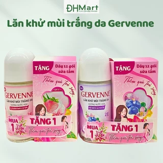 Lăn khử mùi GERVENNE - Mua 1 lọ TẶNG 12 gói sữa tắm - lăn khử mùi trắng da các mùi 50ml