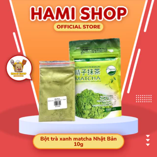 Bột trà xanh matcha gói lẻ 10g 💥 HÀNG LOẠI 1 💥 Bột trà xanh Haruko nhật bản có màu xanh mướt,mịn,tơi